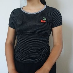 Striped Cherry Patch Ringer Tee